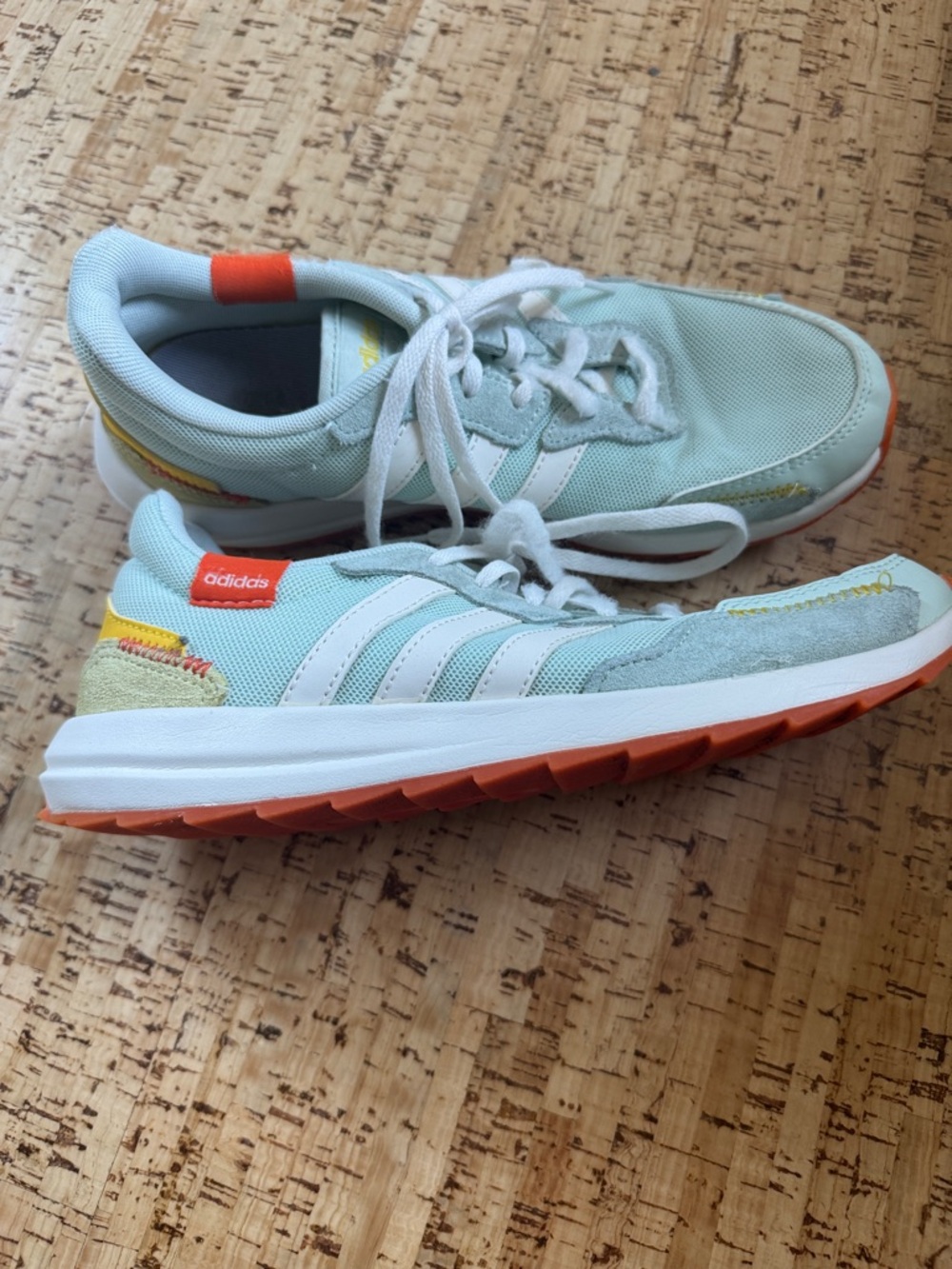 Adidas RetroRun Dash Green and Orange Sneaker-7.5